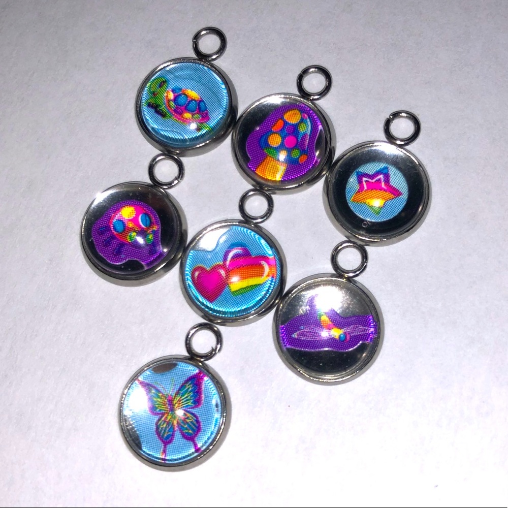 Lisa Frank pendant with sterling silver chain